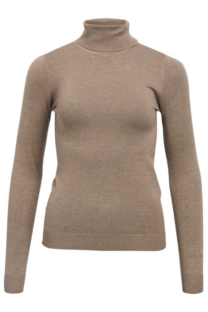 OBJTHESS L/S ROLLNECK KNIT PULLOVER 23033228 MOREL/MELANGE